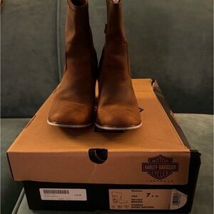 Women Harley Davidson Genuine Leather Boots Size 7.5M
